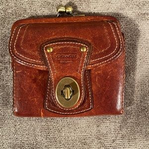 Coach leather tan wallet